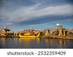 Life on Uros floating Islands, Puno, Peru