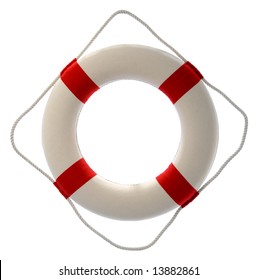 Life Preserver Isolated Over A White Background