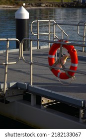 Life Preserver Ring Hanging On Jetty