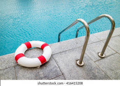Life Ring At Swimming Pool