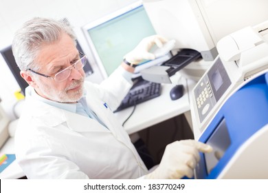 Life Science Researcher  Performing A Genotyping Testing Which Enables Personalized Medicine. PM Is A Medical Model That Proposes The Customization Of Healthcare.