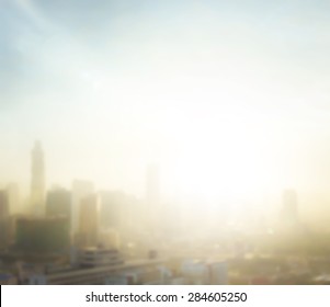 Life Style Concept: Abstract Blur City Sunrise Background