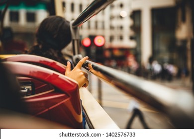 Life In A Turist Bus, How You Look The City From The Rooftop Of A Turist Bus In Lisbon