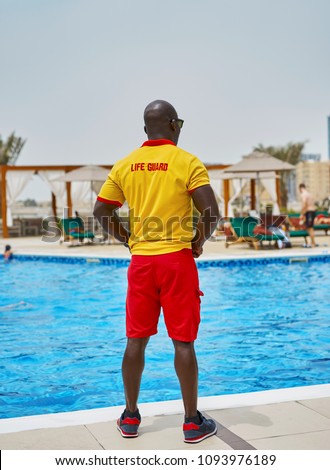 lifeguard at the pool