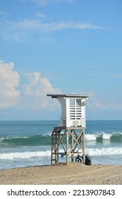 Lifeguard Stand On The Beach.