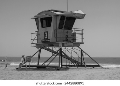 Lifeguard tower on the beach.  - Powered by Shutterstock