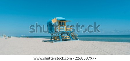 lifeguard tower on the beach beautiful miami