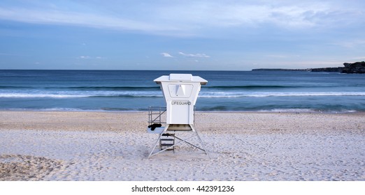 Lifeguard Tower On Beach, Bondi Beach Australia