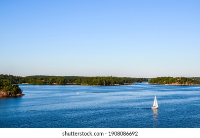 Lifestyle on islands. Stockholm archipelago island, largest archipelago in Sweden, and second-largest archipelago in Baltic Sea. - Powered by Shutterstock