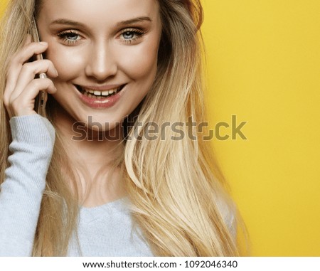 Similar – Image, Stock Photo A Blonde pretty young boho style woman in a river in summer