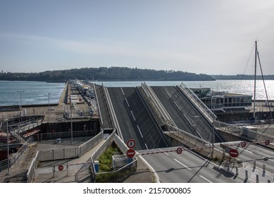 Lift Bridge At The Rance Tidal Power Plant