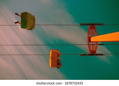 A Lift Cable System During The New York State Fair, 2020