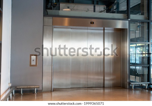 Lift doors, service and cargo closed elevators,\
stainless steel elevator