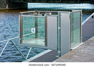 Lift in the yacht harbor for wheelchair users.