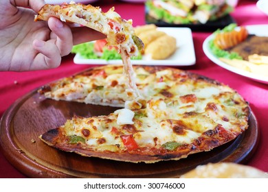 Lifted Pizza Look Tasty