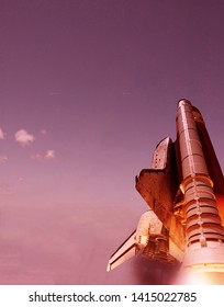 Liftoff of the rocket. The elements of this image furnished by NASA.