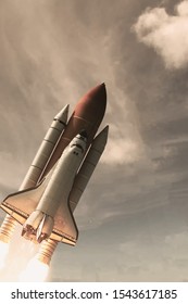 Liftoff of the rocket. The elements of this image furnished by NASA.