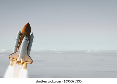 Liftoff of the rocket. The elements of this image furnished by NASA.