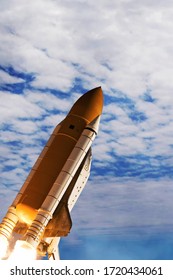 Liftoff of the rocket. The elements of this image furnished by NASA.