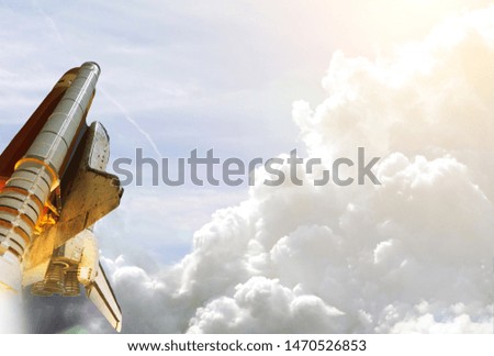 Liftoff of the rocket. The elements of this image furnished by NASA.