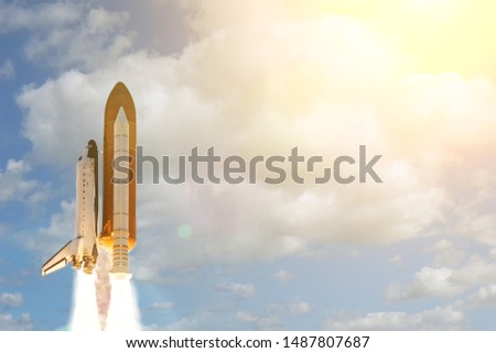 Liftoff of the rocket. The elements of this image furnished by NASA.