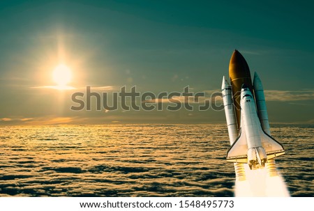 Liftoff of the rocket. The elements of this image furnished by NASA.