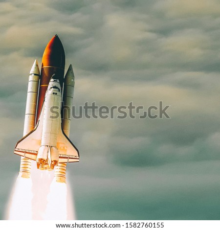 Liftoff of the rocket. The elements of this image furnished by NASA.
