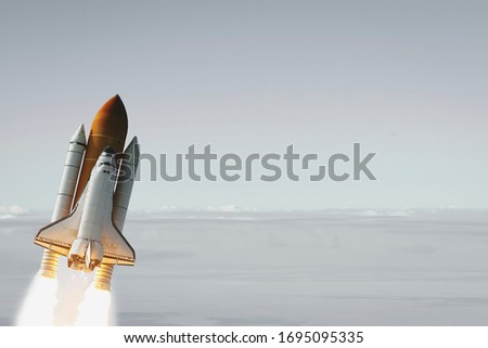Liftoff of the rocket. The elements of this image furnished by NASA.
