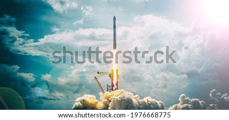 Liftoff of the rocket. The elements of this image furnished by NASA.

