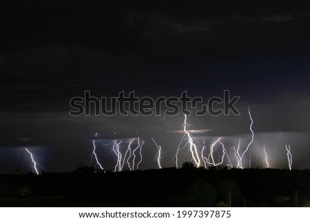 Lighning storm over the city