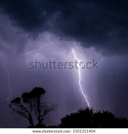 Lighning storm over Hunter Valley, East Coast, NSW, AUstralia