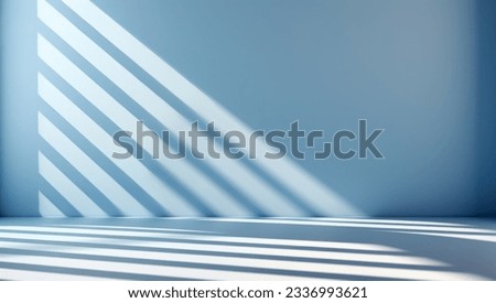 A light background with captivating shadows on the wall, serving as an ideal template or backdrop for product presentations