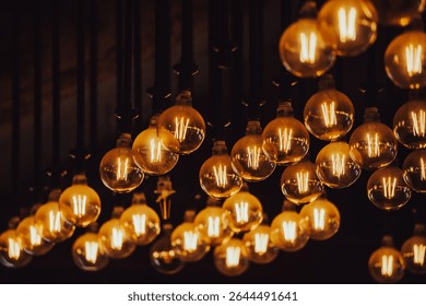 light background concept, lantern circle orange color, copy space for text