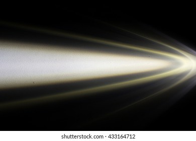 Light beam at night.