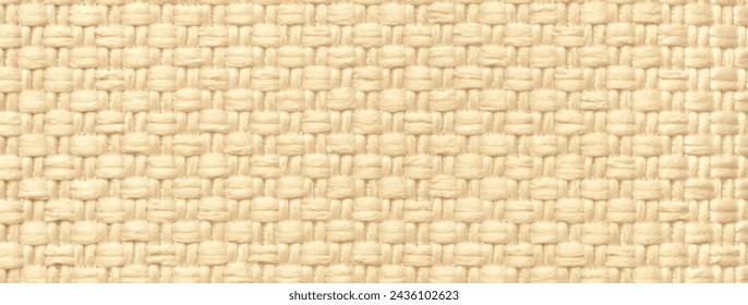Light beige background with checkered pattern, closeup. Structure of the fabric macro.