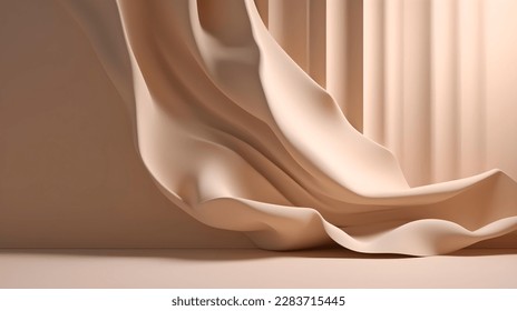 Light Beige Background with Light and Shadows Pattern for Product Presentation - Shutterstock ID 2283715445