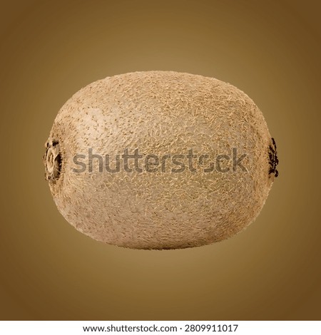 Light beige seashell with dark spots and smooth texture on neutral background