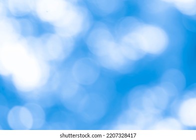 Light Blue Bokeh Nature Background