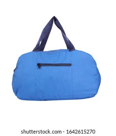 Light Blue Canvas Duffel Bag Isolated