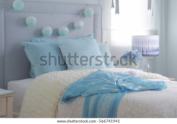 Light Blue Chiffon Dress On Beige Stock Photo Edit Now