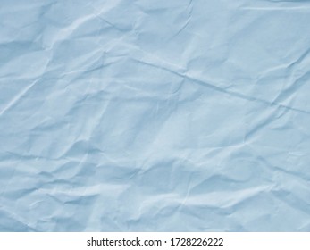 Light Blue Crumpled Paper Texture Background