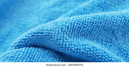 Light Blue Micro Fibre In Folds (texture).
