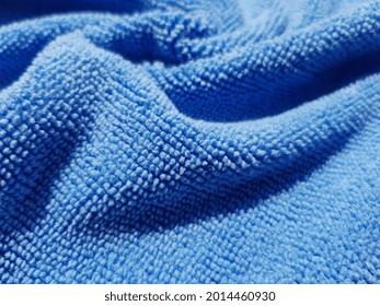 Light Blue Micro Fibre In Folds (texture).