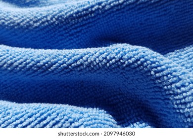 Light Blue Micro Fibre In Folds (macro, Texture).
