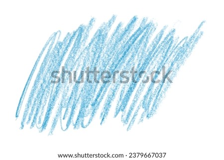 Light blue pencil strokes isolated on white background.
