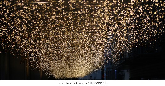 light bokeh efect at night