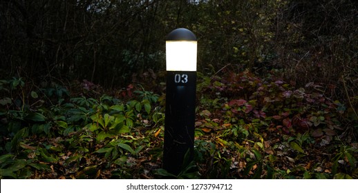 Light Bollard In Park