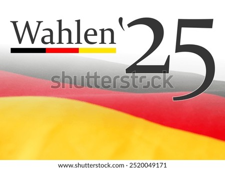 Light box, cubes, dice or blocks with the german word  - bundestagswahl 2025 - german bundestag election