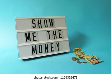 Light Box Message Show Me Money Stock Photo 1138352471 | Shutterstock