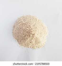 Light Brown Cappuccino Coffee Powder Mixed With Sugar Isolated On White Background.